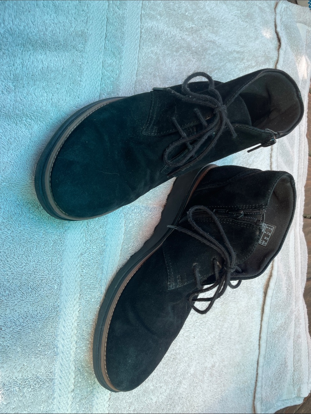 Black Lace-Up Booties - comfort collection